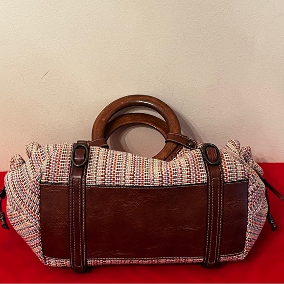 Fossil Cierra Wooden Ring Handle Multi Satchel - Picture 6 of 8